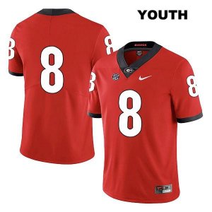 Youth Georgia Bulldogs NCAA #8 Lewis Cine Nike Stitched Red Legend Authentic No Name College Football Jersey MEA1054MI